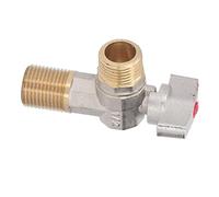 Generic Vanne d'arrêt en Laiton à Filetage G1/2, Grand Robinet d'arrêt 'angle de 1/2 Pouces pour Cuisine et Salle de Bain, Conception Forgée Anti-fuite, Compatible Froid et Chaud (rouge)