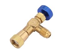 Generic Vanne de Contrôle de Débit 1/4 '', Haute Résistance, Durable, pour Tuyau de Charge de Réfrigérant, Matériau en Laiton R22, Connecteur Britannique