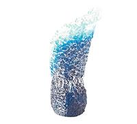Generic Vase ondulé en Résine, Sculpture de Vagues D'océan avec Finition dégradé Bleu Blanc pour la Décoration de la Maison (Lapin de Pluie)