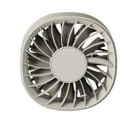 Generic Ventilateur de Voiture de Refroidissement Mini Ventilateur Portable Ventilateur à Pince Alimenté par USB avec 3 Vitesses et Lumières LED Approprié Po, Kaki