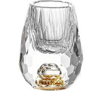 Generic Verre de luxe en cristal de vodka en verre à saké Shochu - Double fond - Tasse à thé en verre doré - Cadeaux haut de gamme - Liqueur dure pour la maison