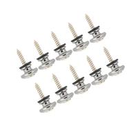Generic Verrou de Sangle de Guitare en Métal, 10 Pièces, Broches d'extrémité Durables de qualité pour Maintenir en Toute sécurité la Basse électrique et le ukulélé, Argent, or, Noir (SILVER)