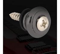 Generic Verrou de Sangle de Guitare en Métal, 10 Pièces, Broches d'extrémité Durables de qualité pour Maintenir en Toute sécurité la Basse électrique et le ukulélé, Argent, or, Noir (BLACK)