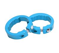 Generic Verrouillage de la Poignée du Vélo sur les Pinces, Volant de Haute longueur. Verrouillage de Hatte de Serrure en Aluminium Confortable pour le Volant 22,2 Mm (BLUE)
