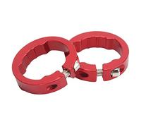 Generic Verrouillage de la Poignée du Vélo sur les Pinces, Volant de Haute longueur. Verrouillage de Hatte de Serrure en Aluminium Confortable pour le Volant 22,2 Mm (rouge)