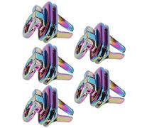 Generic Verrouillage de Retournement, Serrure de Bourse Zinc Alliage Ovale Taureau Verrouillage de Nez 5 Pcs de Rabat à Rangement coloré des Bagages