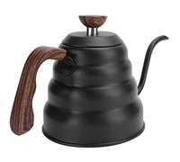 Generic Verser sur la Cafetière Bouilloire à Col de Cygne en Acier Inoxydable Débit D'eau Précis Poignée Ergonomique pour les Amateurs de café Noir 5,51" Fournitures de Cuisine (1.2L)