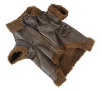 Generic Veste en Cuir pour Chien, Manteau D'hiver élégant pour Chiens et Chats de Petite, Moyenne et Grande Taille, Doublure Chaude en Peluche, Imperméable et Coupe-vent, Parfaite par Temps Froid (XL)