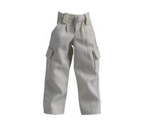 Generic Vêtements pour Figurines D'action à L'échelle 1/12, Pantalons de Déguisement, Tissu Tendance, Vêtements de Poupée Décontractés, Vêtements Mini, Blanc
