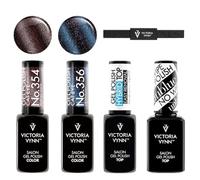 Generic Victoria Vynn Cat Eye Kit de vernis à ongles gel avec aimant - Manucure UV professionnelle avec effet magnétique - Avec top coat et accessoires magnétiques