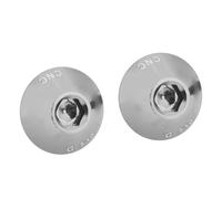 Generic Vis de Boulon de Vélo Décoratives en Alliage D'aluminium G-510, Boulons M5 * 12 Mm de Couleur Vive pour Rotor de Frein à Disque ou Porte-bidon d'eau, Paquet de 2 Pièces, Rouge/VI (Silver)