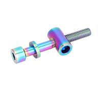 Generic Vis de Tige de Selle de Vélo en Alliage de Titane M5x30/35/40mm, Boulon à Tête Ronde Durable Anti-Corrosion pour Remplacement de Vélo, Bricolage (M5x40)