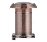 Generic Visionneuse de Porte à 220 Degrés, Optique Grand Angle Résistante à la Corrosion avec Couvercle pour la sécurité de la Maison, Cuivre/verre Optique, Argent brossé (Placage de cuivre foncé)
