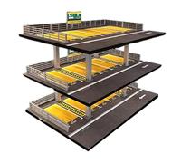 Generic Vitrine de Présentation de Voiture Miniature Moulée sous Pression à L'échelle 1/64, Diorama de Garage, Vitrine pour Figurines de Sport, Américain 3 Couches