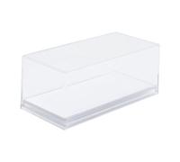 Generic Vitrine En Acrylique Transparent, Anti-poussière, Moderne et Portable pour Modèles Réduits de Voitures et Figurines à L'échelle 1/64, Socle Blanc