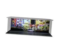 Generic Vitrine LED pour Parking 1:64, Scène de Véhicule, Jouet, étui Anti-poussière pour Voiture Moulée sous Pression, Rue