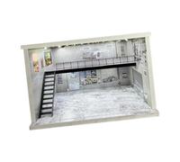 Generic Vitrine pour Voitures à échelle 1/64 1/36 1/32, En Acrylique, avec Espace de Rangement pour Collectionneurs, Escalier Gauche Gris