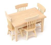 Generic Vivid 1:12 Ensemble de Bureau et de Chaise Miniatures pour Maison de Poupée, Mini Meuble Jouet de Petite Taille, Matériau en Bois Stable et Durable, Accessoire Décoratif pour Jeu de Maison