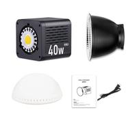 Generic VLOGLITE P40C Lampe Vidéo LED, Lampe COB Portable 40 W, Température de Couleur Réglable 2500 K 6500 K avec Haut CRI 95 et 8 Effets d'éclairage, Idéale pour la Photographie