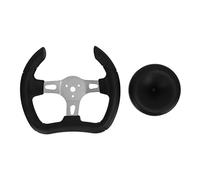 Generic Volant de Course Universel en PU Noir, pour Kart de Sport Go Karts, 10,9 Pouces, Remplacement Direct, Adaptateur 135mm