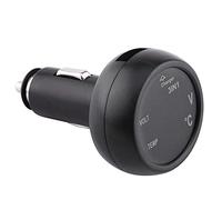Generic Voltmètre à Double Affichage Numérique LED, Thermomètre, Chargeur de Voiture USB pour Voiture et Camion 3 en 1 (vert + rouge)