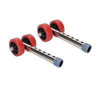 Generic Walker Wheels Remplacement, Roues de Remplacement pour Walkers Universal en Acier Inoxydable Universel 1 Paire Kit de 6 Niveaux Roues Réglables de Hauteur