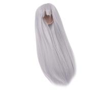 Generic Wig Hair Doll, Poupée Long Hair à Haute Température en Soie 1/4 Élasticité DIY avec Frange pour Jouer (BLUE)