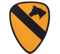 Generic WW2 U.S. US Army 1st Calvaire épaule Patch Cheval Broderie Patch badge Couleur Jaune