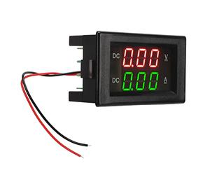 Generic YB4835VA LED Double Affichage Voltmètre Ampèremètre étanche Compteur de Courant pour les Tests électriques 70x40x30mm
