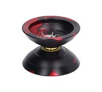 Generic Yoyo Toy, Décompression en Alliage d'aluminium Portable Yoyo Ball Insensible pour la Maison (Noir Rouge)