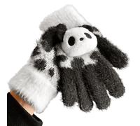 Genérico 1 paire de gants tricotés avec doigts complets, gants chauds décontractés pour femme - Pour femmes adultes jeunes étudiants en déplacement, voyages, Doigts noirs, Consulte la descripción