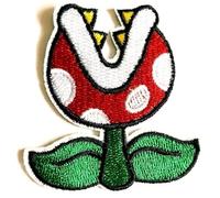 Generico - 1 Patch Thermocollant Brodé Plante Carnivore Fleur Mario Luigi Jeu Vidéo Vintage À Repasser Ou À Coudre Décoration Sac À Dos Sweat-Shirt Maille Sac Veste Jeans Applique