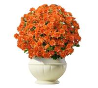 Generico 10-Bundle Fake Mums - Fall Mums Artificial Flowers | Weather Resistant Plants Home Decorations For Yard Vase Balcony Backyard Desktop Bedroom Entrance Porch