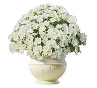 Generico 10-Bundle Fake Mums - Fall Mums Artificial Flowers | Weather Resistant Plants Home Decorations For Yard Vase Balcony Backyard Desktop Bedroom Entrance Porch