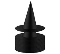 Generico 12 Chapeaux de sorcier noirs pour femmes - 35x3 8 cm Chapeaux Du des Noche de Brujas | pour les sorcières d'Halloween Cosplay Costume Decoration Directed Party et événements