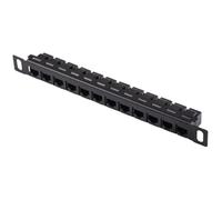 Generico 12-Port Network Panel - CAT5E/CAT6 Rack Wiring 25,5 cm|Wall Cable for Cord Management, Data Transmission Support Signal Performance, Durable ABS Design