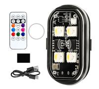 Genérico 2025 Télécommande sans fil LED Strobe Light Multi-Mode Flashing Warning Light for Cars, Motorcycles, Bicycles and RC Aircraft, Rechargeable Outdoor Safety Beacon With Remote Control