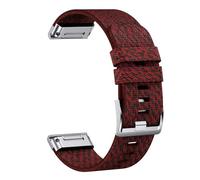 Genérico 22 26MM Quick Fit Nylon Watchband Strap For Fenix 7/7Pro/7X/6X/6 Pro/5X/5 Plus6/Epix/Instinct Replaceable Bracelet(Jacquard Red2,26mm)