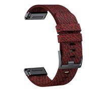Genérico 22 26MM Quick Fit Nylon Watchband Strap For Fenix 7/7Pro/7X/6X/6 Pro/5X/5 Plus6/Epix/Instinct Replaceable Bracelet(Jacquard Red,26mm)