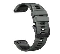 Genérico 22 26MM Silicone Watchband Strap For Fenix 7/7Pro/7X/6X/6 Pro/5X/5 Plus/Epix/Instinct WristStrap Replaceable Bracelet(Pale green black,22mm)