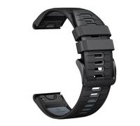 Genérico 22 26MM Silicone Watchband Strap For Fenix 7/7Pro/7X/6X/6 Pro/5X/5 Plus/Epix/Instinct WristStrap Replaceable Bracelet(Black gray,22mm)