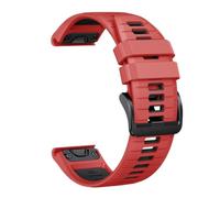 Genérico 22 26MM Silicone Watchband Strap For Fenix 7/7Pro/7X/6X/6 Pro/5X/5 Plus/Epix/Instinct WristStrap Replaceable Bracelet(Light red dark gray,26mm)