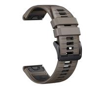 Genérico 22 26MM Silicone Watchband Strap For Fenix 7/7Pro/7X/6X/6 Pro/5X/5 Plus/Epix/Instinct WristStrap Replaceable Bracelet(Brown Dark Grey,26mm)