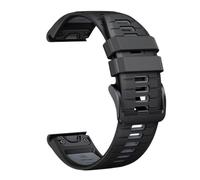 Genérico 22 26MM Silicone Watchband Strap For Fenix 7/7Pro/7X/6X/6 Pro/5X/5 Plus/Epix/Instinct WristStrap Replaceable Bracelet(Black gray,26mm)