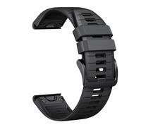 Genérico 22 26MM Silicone Watchband Strap For Fenix 7/7Pro/7X/6X/6 Pro/5X/5 Plus/Epix/Instinct WristStrap Replaceable Bracelet(Black,26mm)