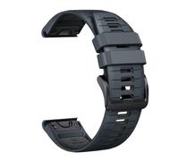 Genérico 22 26MM Silicone Watchband Strap For Fenix 7/7Pro/7X/6X/6 Pro/5X/5 Plus/Epix/Instinct WristStrap Replaceable Bracelet(Navy Dark Grey,22mm)