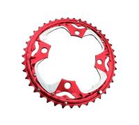 Generico 24T 32T 42T 10 Vitesses 10V VTT Roue à chaîne 42 Plateau manivelle pignon Groupe 104 BCD 64BCD Star(42T Alloy Red)