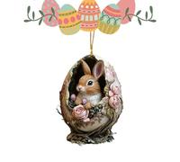 Generico 2D Acrylic Bunny Ornaments, Charming Rabbit Decorative Pendant Set, Easter Tree Hanging Décor for Home, Kitchen Living Room Party Supplies, And Seasonal Spring Holiday Decoration