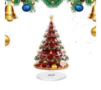 Generico 2D Acrylique Décoration de Noël pour Bureau, Carrousel Roue Panoramique Enseigne Décorative Arbre de Noël | Pièce maîtresse de bureau, pour maison, bureau, étagère mobile TV
