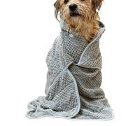 Generico 3-Size Super Absorbent Microfiber Dog Drying Robe | Polyester Coral Fleece Bathrobe for Small Medium Large Dogs | Quick Dry Post-Bath Wrap for Puppies Canines | Adjustable Snug Fit Cape